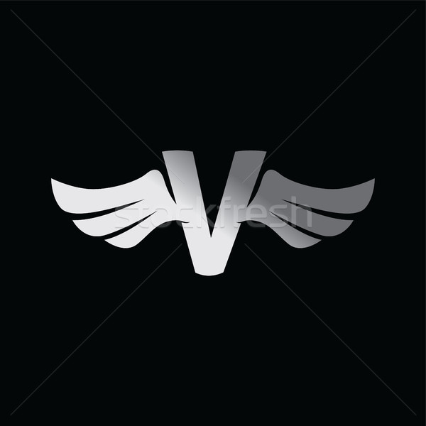 aviator wing airplane theme vector art Stock photo © vector1st