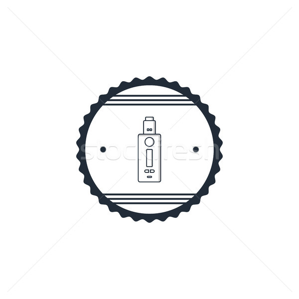 電動 香煙 徽章 標籤 模板 向量 商業照片 © vector1st