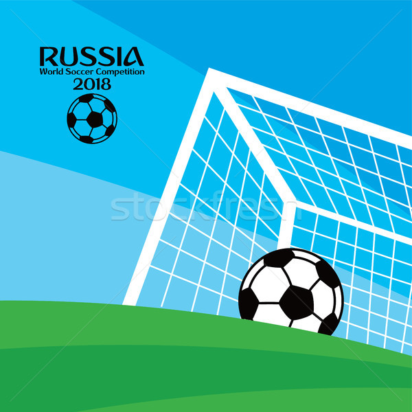 Foto stock: Rusia · torneo · de · fútbol · vector · arte · ilustración · mundo