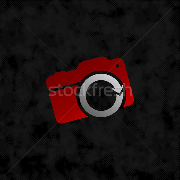 Kamera Zeichen Symbol Vektor Kunst Illustration Stock foto © vector1st