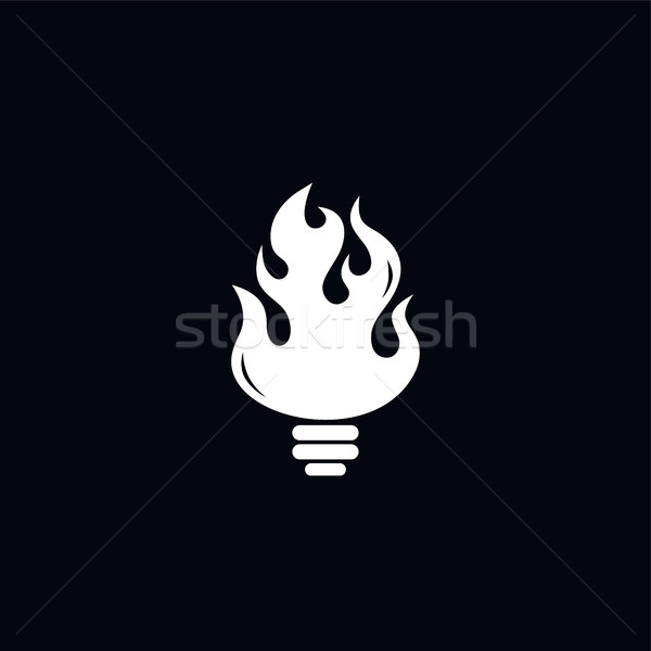 Fogo quente bulbo vetor arte ilustração Foto stock © vector1st