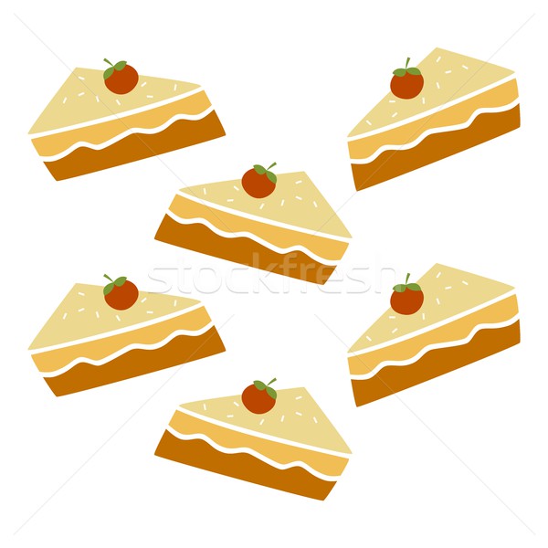 Taart cake patroon ingesteld vector kunst Stockfoto © vector1st