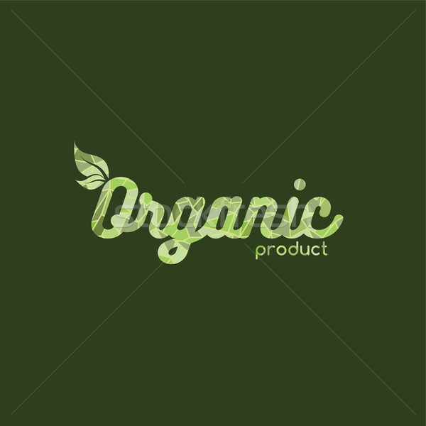 eco friendly natural label organic product sticker logo Stock photo © vector1st