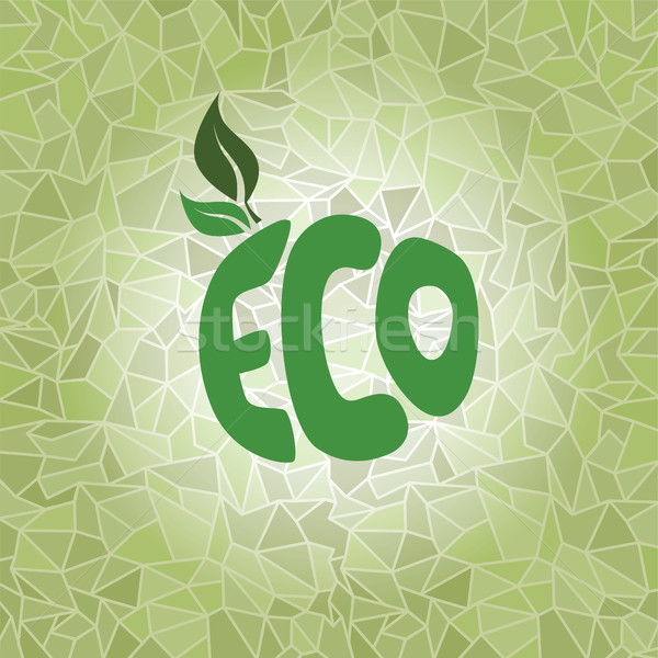 eco friendly natural label organic product sticker logo Stock photo © vector1st