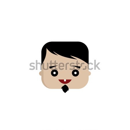 Stock photo: square shape funny expression cartoon head