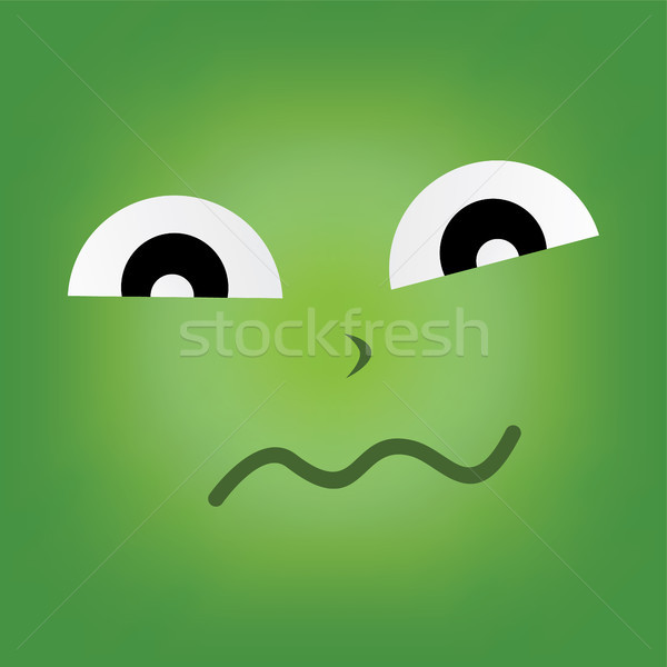 Vert monstre personnage visage vecteur art [[stock_photo]] © vector1st