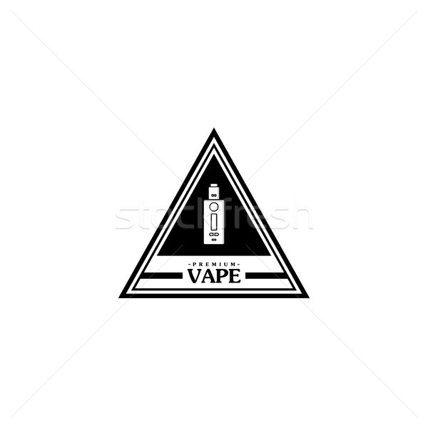 電動 香煙 個人 復古 標籤 徽章 商業照片 © vector1st