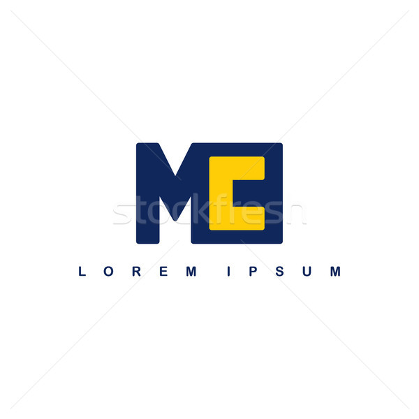 mc alphabet letter art theme logo logotype Stock photo © vector1st