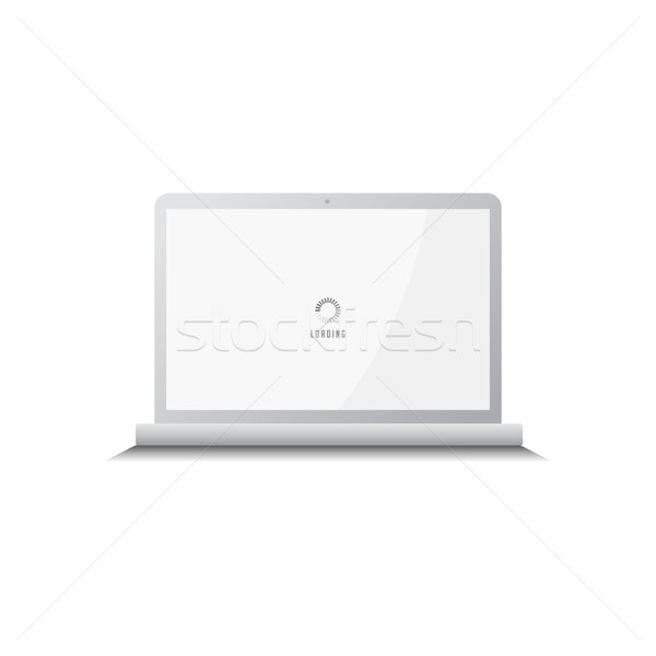 Notebook computer portatile vettore arte grafica illustrazione Foto d'archivio © vector1st