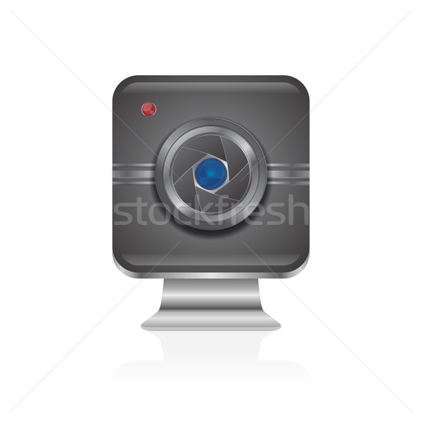 Medya arayüz kamera vektör grafik sanat Stok fotoğraf © vector1st
