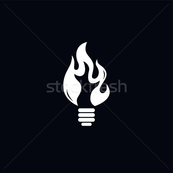 Yangın sıcak ampul vektör sanat örnek Stok fotoğraf © vector1st