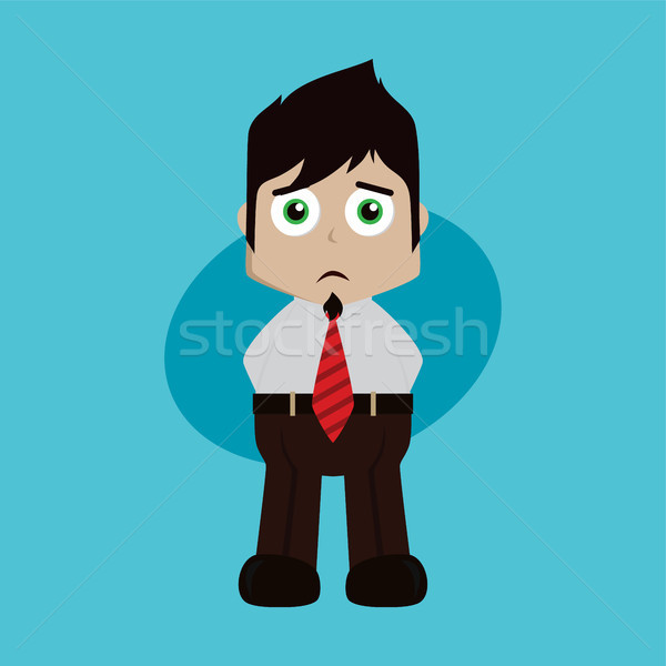 Zakenman manager werk cartoon vector kunst Stockfoto © vector1st