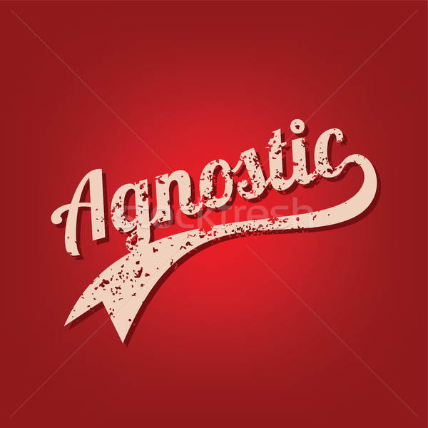 Stock photo: agnostic grungy theme varsity retro text vector