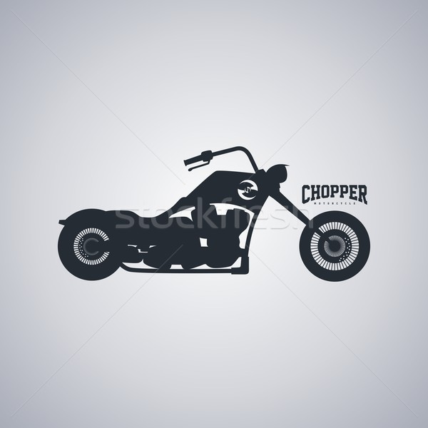 Motocykla klasyczny wektora sztuki ilustracja szczęśliwy Zdjęcia stock © vector1st