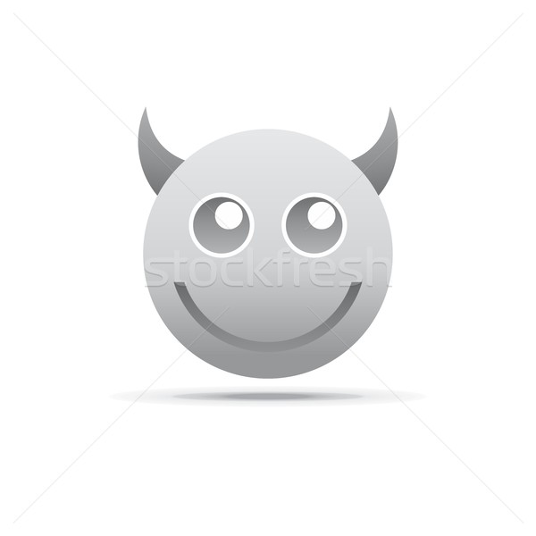 Emocji twarz charakter ikona wektora graficzne Zdjęcia stock © vector1st