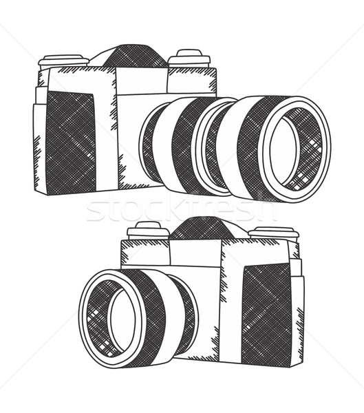 Kamery wektora graficzne sztuki projektu Zdjęcia stock © vector1st