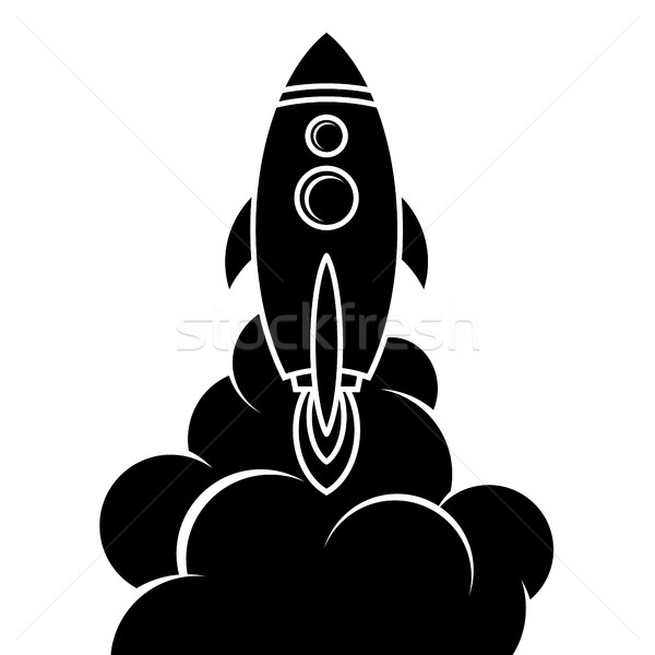 Espacio cohete logo vector arte Foto stock © vector1st