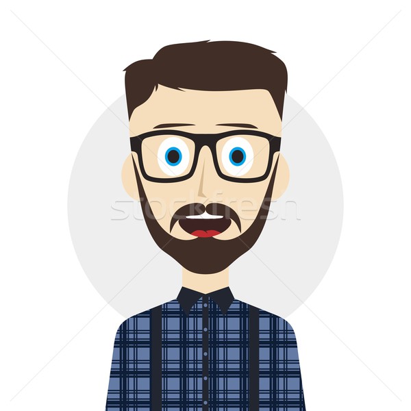 Funny śmiechem facet mężczyzna Zdjęcia stock © vector1st