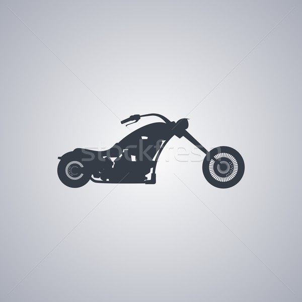 Moto classique vecteur art illustration heureux [[stock_photo]] © vector1st