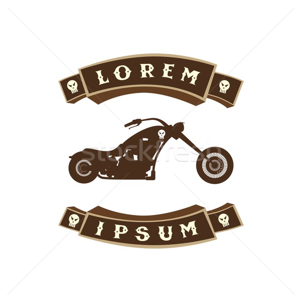 Motocykla klasyczny wektora sztuki ilustracja szczęśliwy Zdjęcia stock © vector1st