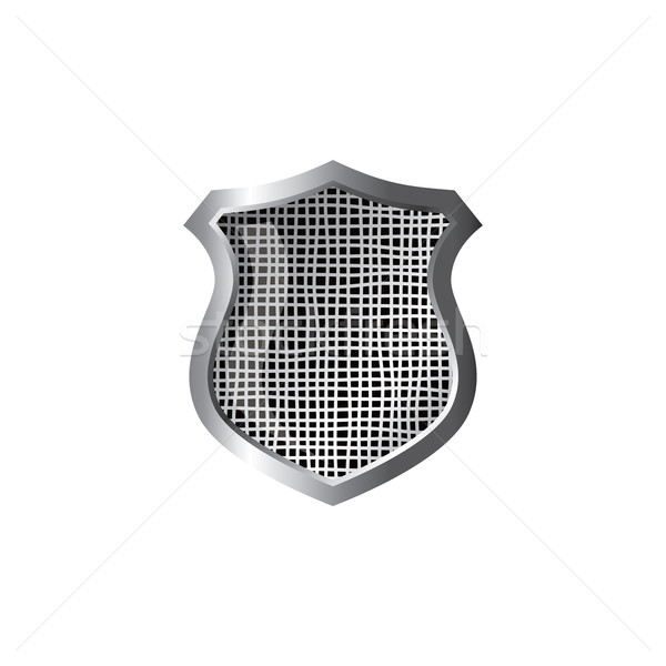 silver theme protector shield Stock photo © vector1st