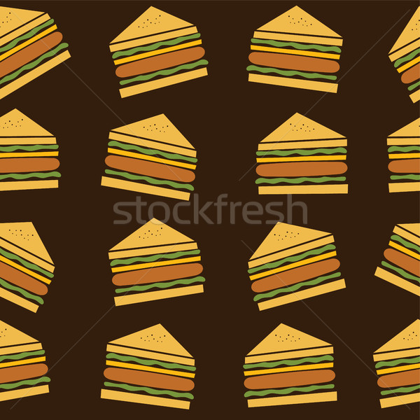 Kanapkę żywności wektora sztuki ilustracja Zdjęcia stock © vector1st