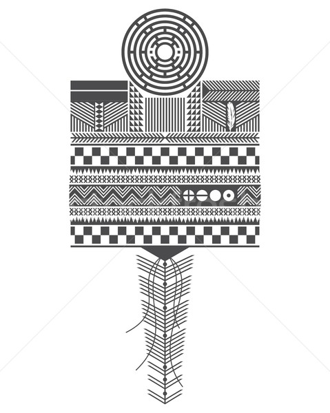 Nativ american model vector grafic artă Imagine de stoc © vector1st