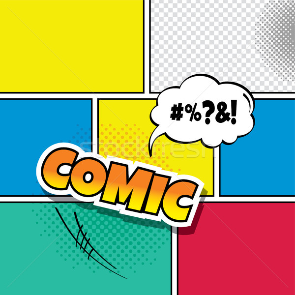 cartoon comic book template Stock photo © vector1st