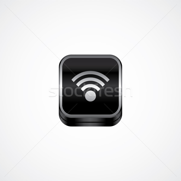metal plate theme icon button Stock photo © vector1st