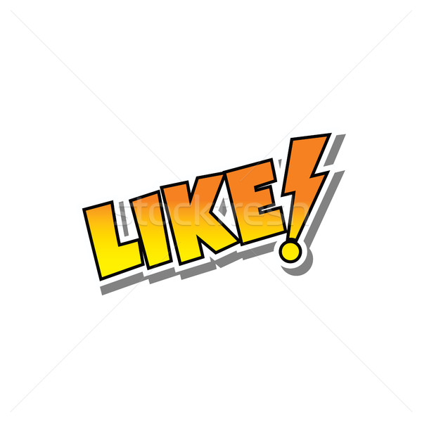 Cartoon komische tekst zoals sjabloon vector Stockfoto © vector1st