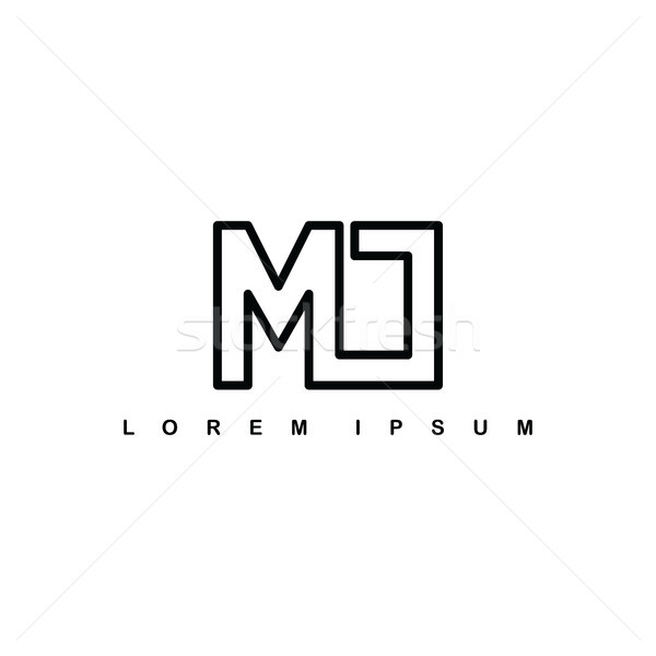 m alphabet letter art theme logo logotype Stock photo © vector1st