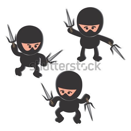 Ninja karakter vector grafische kunst ontwerp Stockfoto © vector1st