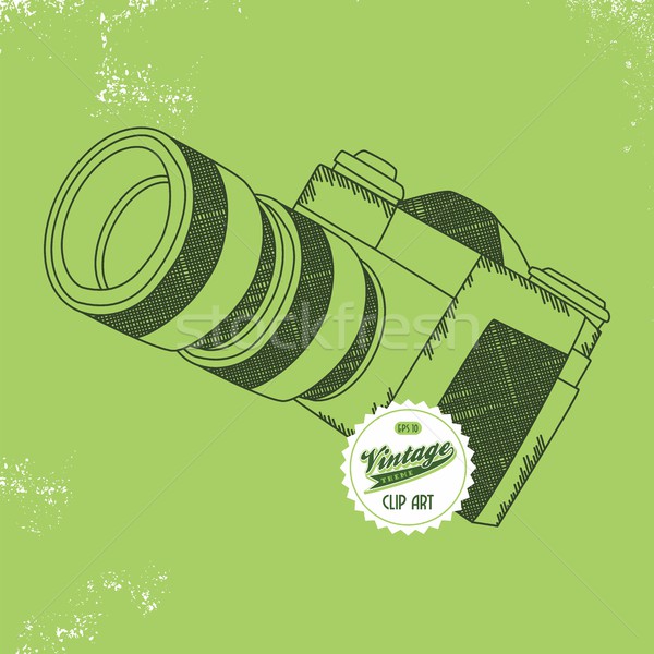 Mídia interface câmera vetor gráfico arte Foto stock © vector1st