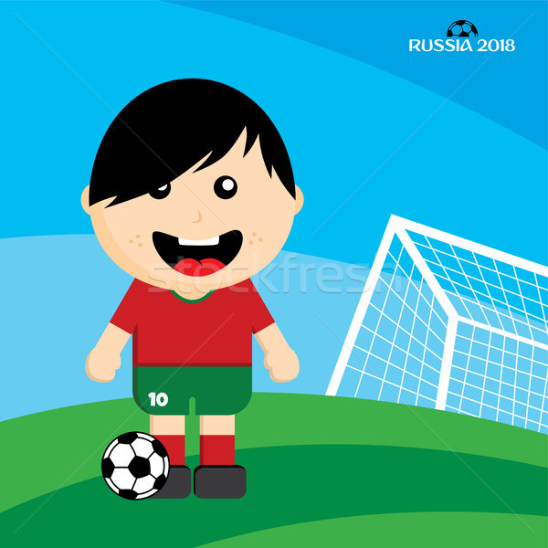 Csoport csapat futball-bajnokság Oroszország vektor művészet Stock fotó © vector1st