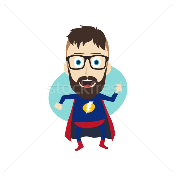 Superhero cartoon wektora sztuki ilustracja Zdjęcia stock © vector1st