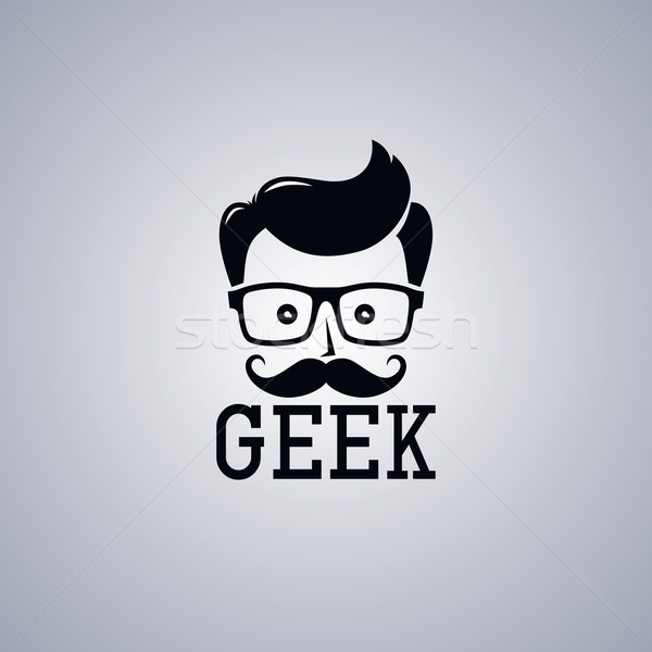 Geek nerd facet nauki chłopca Zdjęcia stock © vector1st