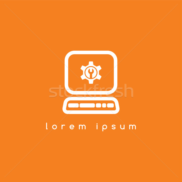 компьютер Desktop ремонта вектора искусства иллюстрация Сток-фото © vector1st