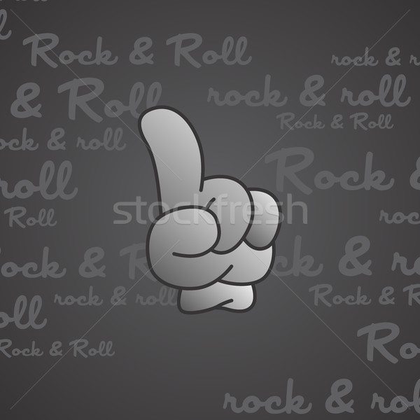 Rock toczyć gest wektora sztuki ilustracja Zdjęcia stock © vector1st