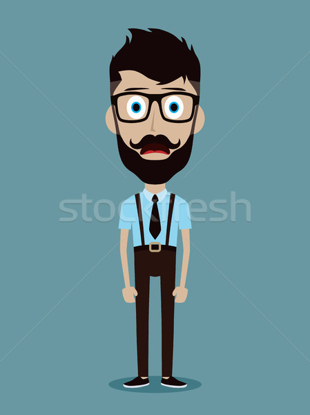 businessman office guy funny cartoon character Stock photo © vector1st