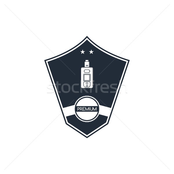 electric cigarette badge label template Stock photo © vector1st