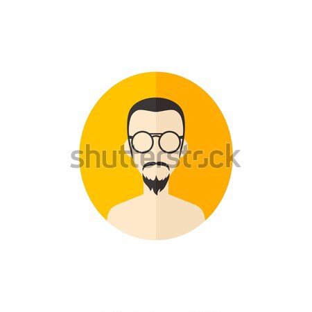 Mann Hipster Avatar Benutzer Bild Zeichentrickfigur Stock foto © vector1st