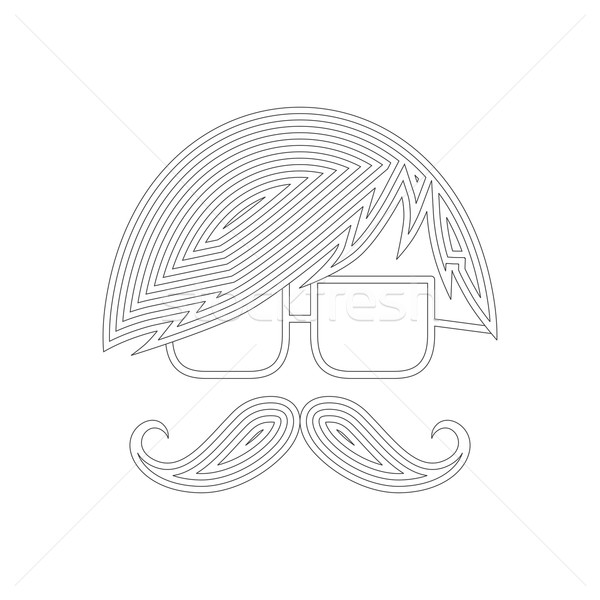 whiskers mustache guy avatar Stock photo © vector1st