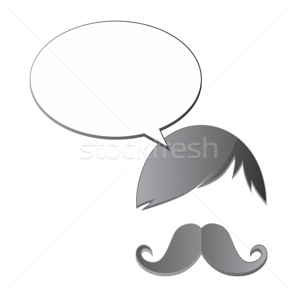 Stock photo: whiskers mustache guy avatar