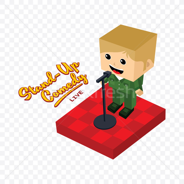 Stand hasta comedia Cartoon hombre Foto stock © vector1st