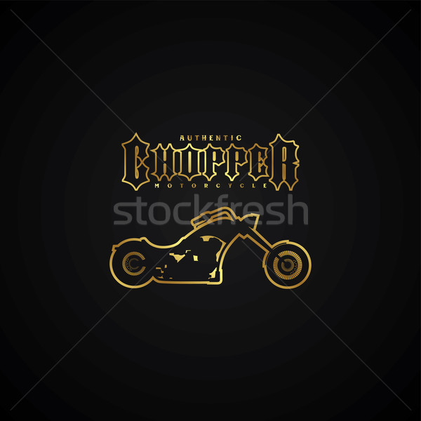 chopper motorcycle logotype Stock photo © vector1st