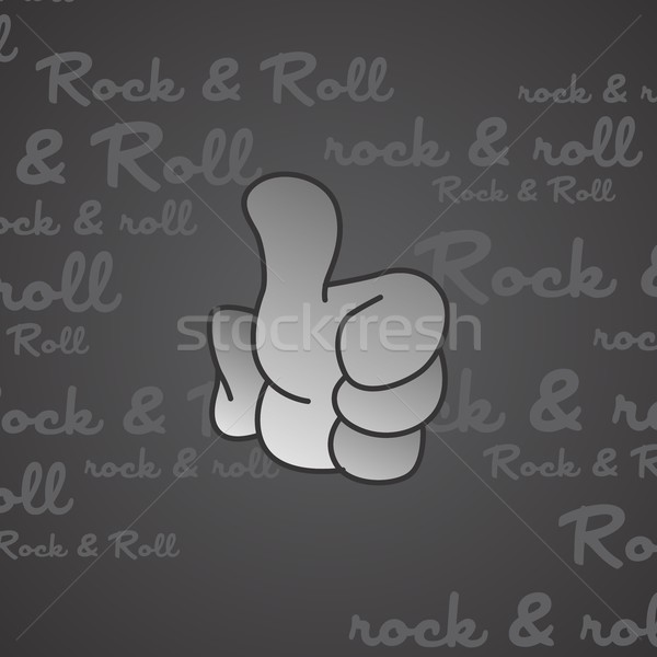 rock and roll theme hand gesture Stock photo © vector1st