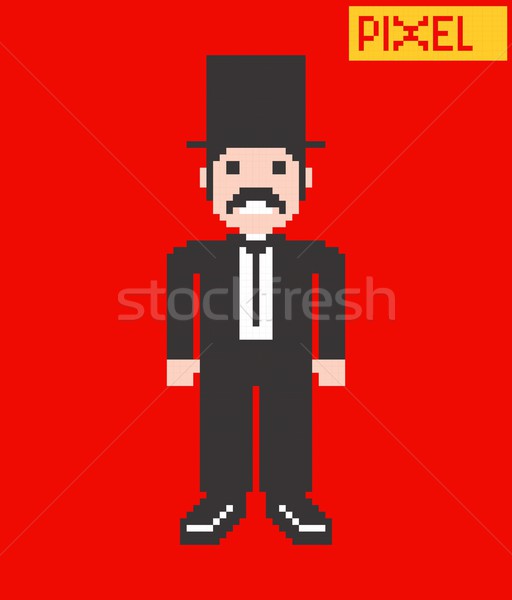 Piksel karakter vektör grafik sanat dizayn Stok fotoğraf © vector1st