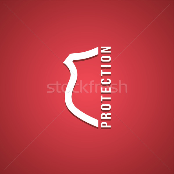 Bescherming schild vector kunst grafische illustratie Stockfoto © vector1st