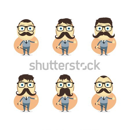 Desenho animado cara avatar quadro homem Foto stock © vector1st