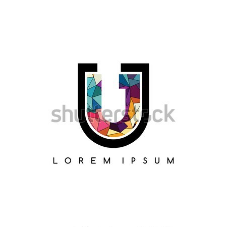 List logo streszczenie kolorowy geometryczne Zdjęcia stock © vector1st